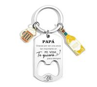 ZYMGUO Regalos Papá Llavero,Regalo del día del Padre Te Quiero,Regalos de Cumpleaños Papá Llavero (5)