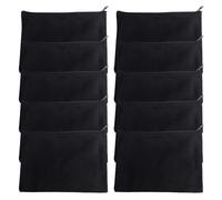 ZYMIADOU 10 estuches de lona para lápices, estuches para cosméticos, bolsa para bolígrafos, suministros escolares de oficina para estudiantes, bolsa de almacenamiento espaciosa, caja simple de lona