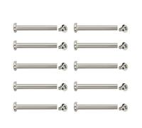 ZYMIADOU 10 tornillos hexagonales interiores de 30/35/40/45/50 mm, remaches de acero inoxidable para reparación de equipaje, 45 mm, One Size