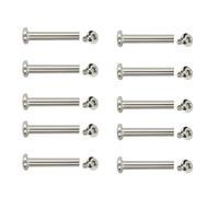 ZYMIADOU 10 tornillos hexagonales interiores de 30/35/40/45/50 mm, remaches de acero inoxidable para reparación de equipaje, 30 mm, One Size