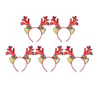 ZYMIADOU 5 diademas para mujer con luz intermitente brillante para celebración de Navidad, diadema festiva, joyería LED