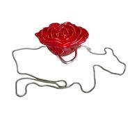 ZYMIADOU Bolsa de acrílico compacta con diseños únicos de flores, bolso de noche, bolso cruzado creativo para el hombro, elegante bolso de mano de boda, Todo rojo, One Size