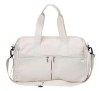 ZYMIADOU Bolsa de ejercicio versátil con correa ajustable para el hombro de nailon, bolsa cruzada grande para uso diario y bolso corto de viaje de negocios, White, One Size