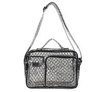 ZYMIADOU Bolsa de herramientas transparente antiestática con cierre de cremallera de PVC para hombro, bolsa de trabajo