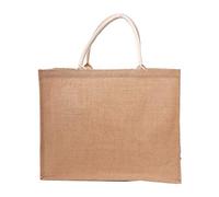 ZYMIADOU Bolsa de regalo para compras de comestibles para ropa, alimentos, caramelos, paquete de artefactos de arpillera para mujeres, playa, vacaciones, bolsa de mano con cremallera y compartimentos