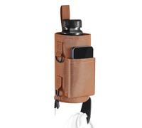 ZYMIADOU Bolsa deportiva para petaca de agua con diseño de nailon Oxford 900D con compartimentos personalizables y bolsa ergonómica con correa para el hombro, café, One Size