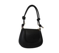 ZYMIADOU Bolsas de hombro de moda versátiles de color sólido para las axilas, de poliuretano, para sillín, bolso de mano de moda para las axilas, Black, One Size