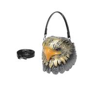 ZYMIADOU Bolso de hombro con diseño de búho, ligero, construcción de poliuretano, opción de transporte convertible, ideal para viajes o actividades, bolso cruzado unisex de moda, Gold, One Size