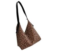 ZYMIADOU Bolso de hombro con patrón de leopardo de gran capacidad, elegante bolso holgado para uso diario de gran capacidad, Leopardo marrón, One Size