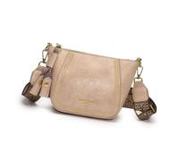 ZYMIADOU Bolso de hombro ligero de piel sintética para mujer, elegante, cruzado, moderno, casual, compras, retro, bolso de mano, beige, One Size