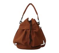 ZYMIADOU Bolso de mano simple pero sofisticado para mujer con interior espacioso y diseño de cubo para varias ocasiones, bolso de mano de gran capacidad, Brown, One Size