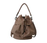 ZYMIADOU Bolso de mano simple pero sofisticado para mujer con interior espacioso y diseño de cubo para varias ocasiones, bolso de mano de gran capacidad, Khaki, One Size