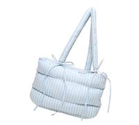 ZYMIADOU Bolso de mano unisex de algodón acolchado para las axilas para estudiantes y mujeres profesionales, bolso de oficina para estudiantes, Blue, One Size