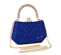 ZYMIADOU Bolso de noche de lujo, sofisticado, bolso cruzado con cadena, correa de boda, bolso de fiesta para mujer, sofisticado bolso de mujer, Blue, One Size