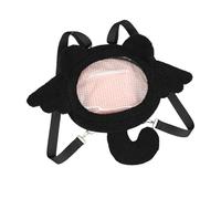 ZYMIADOU Bonita mochila de dibujos animados de felpa Itabag estilo japonés, exhibición de pines escolares para niñas, estilos japoneses, exhibición de pines de dibujos animados de felpa, Negro, Talla