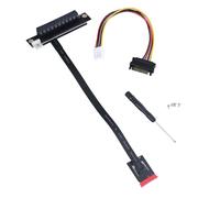 ZYMIADOU Cable adaptador PCIe 8X con entrada de alimentación de 12 V, conexión de 4 pines, altamente para tarjeta de múltiples dispositivos, adaptador PCIe