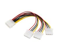 ZYMIADOU Cable divisor de alimentación de 4 pines de 1 a 3 extensiones para múltiples dispositivos de PC con materiales de PVC, cable de extensión de alimentación