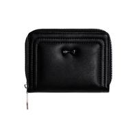 ZYMIADOU Cartera compacta para mujer, de piel sintética, tarjetero, gran capacidad, monedero plegable, bolsa de dinero para mujer, bolsa de dinero para mujer, Black, Mass Beauty