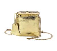 ZYMIADOU Cartera de mano multifuncional con correa de cadena ajustable, impermeable, organizadores compactos para múltiples compartimentos esenciales con cadena desmontable, Gold, Mass Beauty