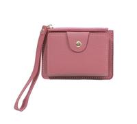 ZYMIADOU Cartera portátil para tarjetas de crédito y identificación, color sólido, monedero para mujeres y niñas, bolso de mano, Rojo sandía, Mass Beauty