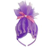 ZYMIADOU Colorido aro de malla para el pelo, accesorio para el pelo con decoraciones, tocado de cuento de hadas para niños, escuela, escenario, actuaciones, adorno para el cabello