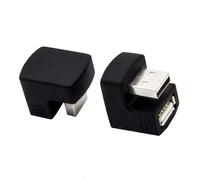 ZYMIADOU Compactly - Adaptador USB 2.0 macho a hembra, conectores en ángulo en forma de U para laptop, impresora, cámara, conexión flexible, cable de extensión USB en forma de U