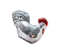 ZYMIADOU Decoraciones de animales de cristal hechas a mano, figuras de pollo de cristal, adornos de animales, centros de mesa para decoración del hogar, coleccionables