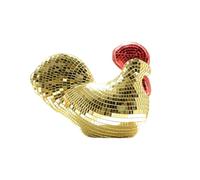 ZYMIADOU Decoraciones de animales de cristal hechas a mano, figuras de pollo de cristal, adornos de animales, centros de mesa para decoración del hogar, coleccionables