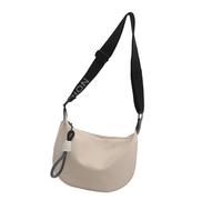 ZYMIADOU Elegante bolsa de lona con correa ajustable, bolso de hombro para uso diario, bolso de lona, White, One Size