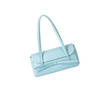 ZYMIADOU Elegante bolso de hombro de poliuretano con acento de lazo ligero con múltiples bolsillos para mujer, para el trabajo diario y los viajes, bolsa multiusos de piel sintética, Blue, One Size