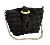 ZYMIADOU Elegante bolso de hombro para mujer, moderno y funcional, plisado, bolso cruzado para mujer, Black, One Size