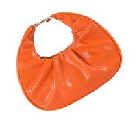 ZYMIADOU Elegante bolso de mano plisado para mujer, de piel sintética, con asa superior, para viajes, viajes, casual, uso diario, a, One Size