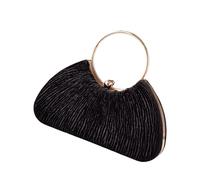 ZYMIADOU Elegante bolso de noche con correa de cadena desmontable, bolso cruzado para mujeres y niñas, elegante bolsa de baile, Black, One Size