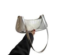 ZYMIADOU Elegante y único bolso de mano de poliuretano para mujer, para uso diario, trabajo y citas, elegante bolso de hombro, Silver, One Size