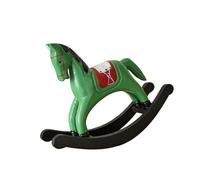 ZYMIADOU Estatuas de madera de caballos mecedoras coleccionables, esculturas de animales para decoración del hogar y la oficina, adorno decorativo para regalo, figuras coleccionables