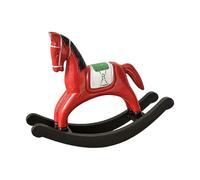 ZYMIADOU Estatuas de madera de caballos mecedoras coleccionables, esculturas de animales para decoración del hogar y la oficina, adorno decorativo para regalo, figuras coleccionables