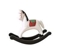 ZYMIADOU Estatuas de madera de caballos mecedoras coleccionables, esculturas de animales para decoración del hogar y la oficina, adorno decorativo para regalo, figuras coleccionables