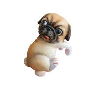 ZYMIADOU Estatuas de resina para perros, decoración para plantas, perros en miniatura, decoración de jardín, perchas al aire libre, perchas para exteriores