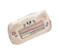 ZYMIADOU Estuche para bolígrafos de perro de dibujos animados, gran capacidad, bonito estuche de felpa creativo para el regreso a clases, diseño de perro de dibujos animados, gran capacidad, a