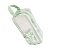 ZYMIADOU Estuche simple para lápices, estuche de malla de doble capa, suministros escolares estéticos, suministros escolares de doble capa, suministros escolares de oficina, Green