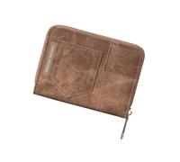 ZYMIADOU Everyday Essential - Cartera espaciosa para guardar tarjetas, monedas, organizadores, dinero en efectivo, con bolsillo con cremallera, gran capacidad, Brown