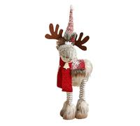 ZYMIADOU Figura de reno de tela resistente, elegante adorno de reno para decoración de ventana y mesa de temporada, decoración de Navidad