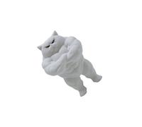 ZYMIADOU Figura decorativa con diseño de gatos musculosos en 3D para decoración del hogar y la oficina