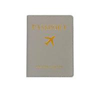 ZYMIADOU Funda de piel sintética para pasaporte, etiqueta de equipaje para mujeres y hombres, viajes, amantes de la moda, pareja, bodas, regalo, soporte de pasaporte de cuero para mujer, l, Mass