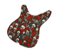 ZYMIADOU Funda protectora lavable para guitarra impresa a prueba de polvo, funda protectora para guitarra, Rosa esqueleto