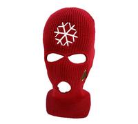 ZYMIADOU Gorro de Navidad con diseño de calavera de ganchillo para mujeres y hombres, accesorios para fotos, copo de nieve, gorra de ladrón para cosplay, fiesta de Halloween, hombres, niños, invierno