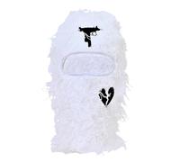 ZYMIADOU Gorro de punto para Halloween, calentador de cuello, cubierta de cabeza de ladrón, fiesta, vacaciones, invierno, cabeza completa, sombrero de bobina desordenado para mujer