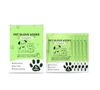ZYMIADOU Guantes hipoalergénicos para el cuidado de mascotas, no enjuaga, solución de un solo uso, baño para pieles sensibles, elimina grasas, suciedad, olor, guantes para mascotas para perros y gatos