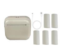 ZYMIADOU Impresora portátil de etiquetas en miniatura, compatible con Bluetooth, térmicas, sin tinta, monocromos, cápsulas de impresión para estudio, notas, trabajo, múltiples escenarios, impresora