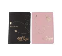 ZYMIADOU Juego de 2 fundas de piel sintética para pasaportes, fundas protectoras portátiles para viajes de negocios y vacaciones, regalo esencial para parejas, d, Pointer, Mass Beauty